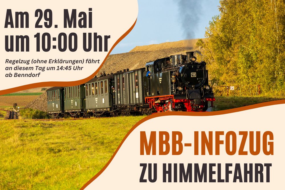 Infozug Zu Himmelfahrt Bei Der Mansfelder Bergwerksbahn Und Regelzug