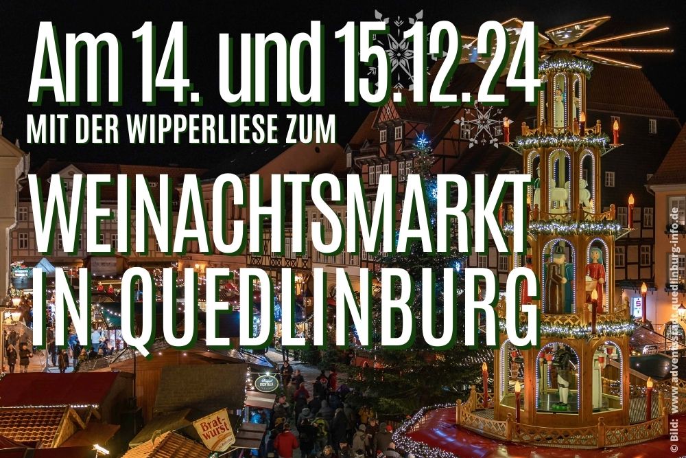 Mit Der Wipperliese Zum Weihnachtsmarkt In Quedlinburg