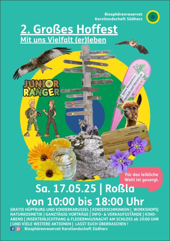 Hoffest im Biosphärenreservat Karstlandschaft Südharz am 17. Mai 2025 in Roßla