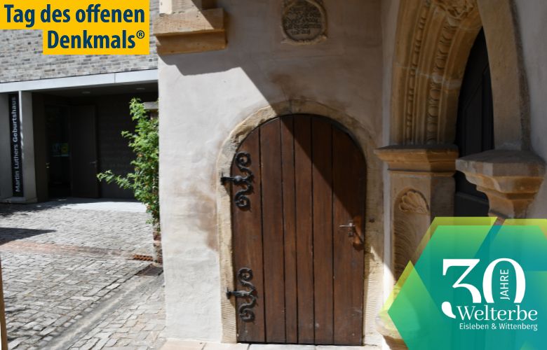 Kellertür an Luthers Geburtshaus