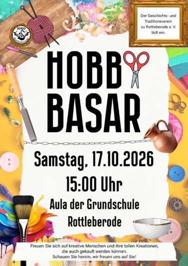 Hobbybasar in Rottleberode am 17.10.2026